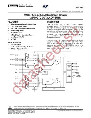 ADS7864YB/2KG4 datasheet  